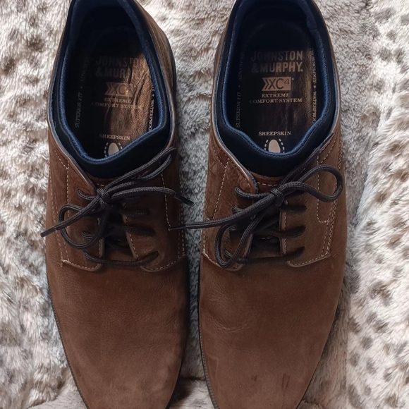 Johnston & Murphy Dark Brown Suede Oxfords - Picture 2 of 8